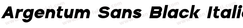 Argentum Sans Black Italic字体转换